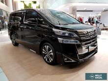 Ready Stok Toyota New Vellfire 2.5 G AT Burning Black Crystal Shine 2018