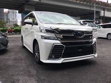 2016 Toyota Vellfire 2.5 ZG PILOT SEAT , PRE CRASH SYSTEM, SUNROOF MOONROOF WIT ORIGINAL MONITOR TV