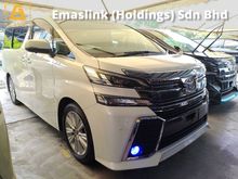 2017 Toyota Vellfire 2.5 Z G Edition MPV ZA SUNROOF MOONROOF 360 SURROUND CAMERA POWER BOOT AFTER LESS SALES TAX OFF