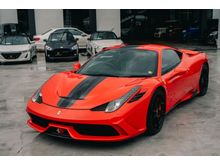 RARE UNREGISTERED UNIT IN MALAYSIA , 2015 FERRARI 458 SPECIALE 4.5 N/A COUPE