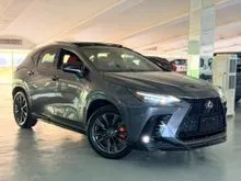 [4500KM](5A REPORT) LEXUS NX350 2.4 TURBO F-SPORT [AWD] -TRD BODYKITS & SIDE MIRROR COVER,TRD QUAD-TIP EXHUAST,360 CAMERA,PANORAMIC SUNROOF,RED&BLACK