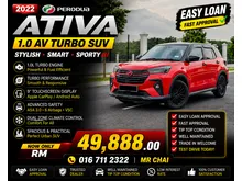 2022 Perodua Ativa 1.0 AV Turbo SUV Low Mileage Perodua Service Record High Loan Senang Lulus