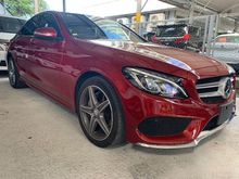 2017 Mercedes-Benz C200 2.0 AMG * C200 Maroon Red * 5 Years Warranty * Tip Top Condition