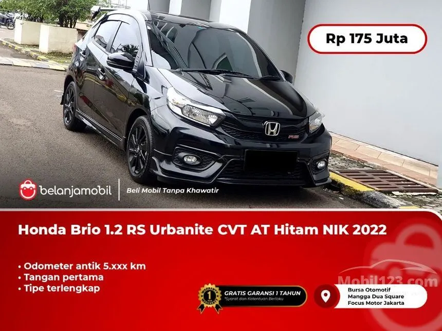 Jual Mobil Honda Brio 2022 RS Urbanite 1.2 di DKI Jakarta Automatic Hatchback Hitam Rp 175.000.000