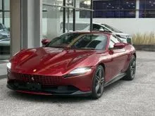 2022 Ferrari Roma 3.9 Coupe Japan Spec Unreg Low Mileage Carbon Steering Carbon Ceramic Brakes Red Interior 360 Surround Camera