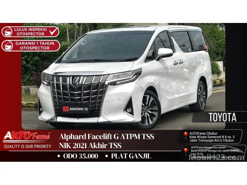 Jual Mobil Toyota Alphard 2021 G 2.5 di DKI Jakarta Automatic MPV Putih Rp 895.000.000