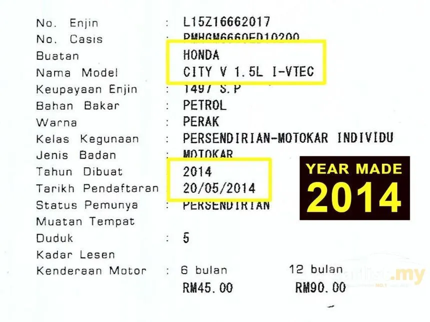 2014 Honda City V i-VTEC Sedan