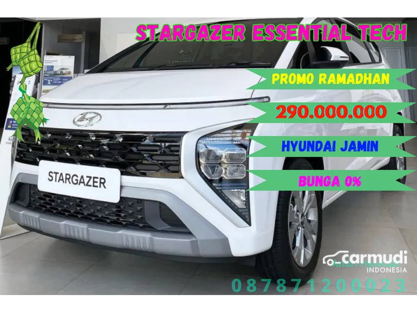Jual Mobil Hyundai Stargazer 2025 Essential 1.5 di Banten Manual MPV Hitam Rp 290.000.000