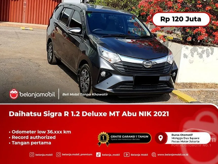 Jual Mobil Daihatsu Sigra 2021 R Deluxe 1.2 di DKI Jakarta Manual MPV Abu