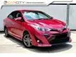 Used 2021 Toyota Vios 1.5 G Sedan (A) WITH 2 YEARS WARRANTY FULL SERVICE RECORD 62K MILEAGE DVD PLAYER KEYLESS LEATHER SEAT