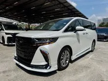 2024 Toyota Alphard Hubrid 2.5 Z Modelista HUD Sunroof BSM Dim Side Step Roof Monitor Ready Stock