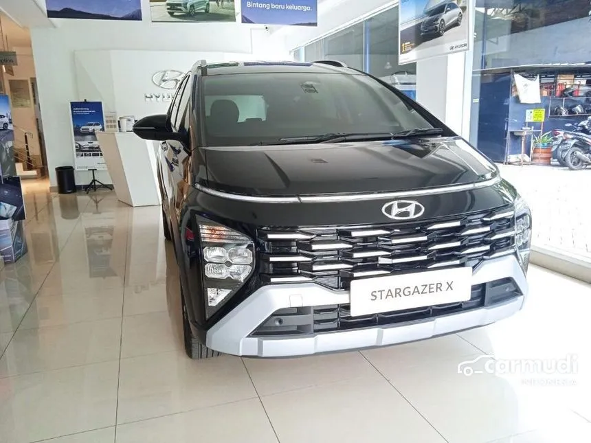 Jual Mobil Hyundai Stargazer X 2024 Prime 1.5 di Banten Automatic Wagon Hitam Rp 320.900.000