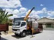 Recon Hino lorry crane cargo /Isuzu lorry crane /Fuso lorry crane /Bdm 7500kg /Year register 2022