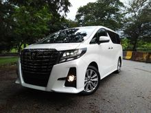 **No GST** No SST** 2017 Toyota Alphard 2.5 Type Black With Sunroof ***Premium Condition***