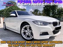 BMW 328i 2.0 M-SPORT ORI PAINT FULL SVC RCD FREE WARRANTY