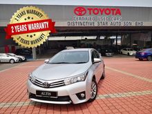 2015 Toyota Corolla Altis 1.8 G (A) + FREE 2 Years Warranty + FREE 2 Years Service by Authorized Toyota Dealer