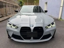 2021 BMW M3 3.0 Competition Sedan Brooklyn Grey with Yas Marina Blue Interior