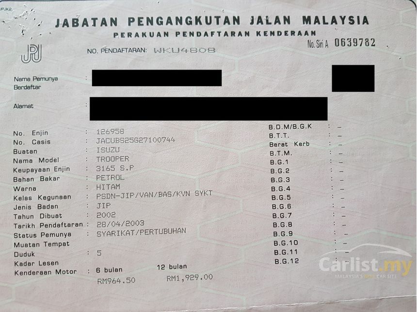 Isuzu Trooper 2002 3.2 in Kuala Lumpur Manual Silver for RM 16,888 
