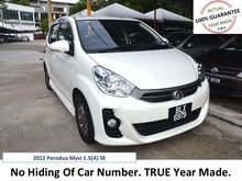 VERIFIED YEAR 2012 Perodua Myvi 1.5(A) - SERVICE RECORD