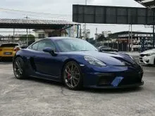 2022 Porsche 718 4.0 Cayman GT4 Coupe - Low Mileage 10K Miles, Sport Exhaust System, PASM, BOSE Surround Sound System, PDLS+ Headlights