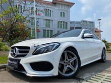 2017 Mercedes-Benz C300 2.0 AMG Sedan Reg.2018 White On Black Km20rb Antik Panoramic Sunroof PBD HUD #AUTOHIGH