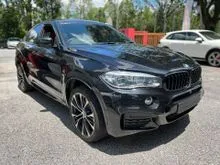 2018 BMW X6 3.0 xDrive35i M-Sport Black (Pre-Collision Prevent, ReverseCam, HarmanKardon, SunRoof, ParkAssist, LaneDeparture, VacuumDoor, BlindSpotA)