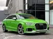 Recon 2021 Audi RS3 2.5 Sedan Ready Stock, Kyalami Green, B&O sound system, RS sport seats, 5A Great Condition Low Mileage