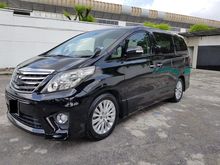2012 Toyota Alphard 2.4 SC MPV Pilot Seat Reverse Camera Power Boot 2 Power Door Xenon Light Push Start Button Keyless Go