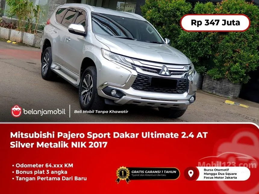 Jual Mobil Mitsubishi Pajero Sport 2017 Dakar Ultimate 4X2 2.4 di DKI Jakarta Automatic SUV Silver Rp 347.000.000