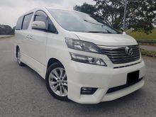 Toyota Vellfire 2.4 (A) Z Platinum MPV 7 SEATER / 2 POWER DOOR / POWER BOOT / REVERSE CAMERA