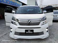 2011/13 Toyota Vellfire 2.4 Z Platinum, Surround Camera, 2xPower Door, Power Boot, Sun Roof