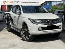 2019 Mitsubishi Triton 2.4 VGT Dual Cab 4X4 Pickup WARRANTY ELECTRONIC LEATHER SEAT REVERSE CAMERA PUSH START MULTI FUNCTIONAL STEERING
