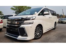 2016 Toyota Vellfire 2.5 ZG Modellista,Roof Monitor,Low mileage