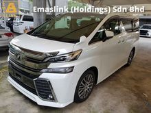 2015 Toyota Vellfire 2.5 ZG Spec Sunroof Leather Seat Surround Camera Local AP Unreg (PRICE ZERO GST)