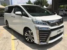 TOYOTA VELLFIRE 2.5 ZG FACELIFT 3 LED 4 CAMERA ANDROID PREMIUM SOUND SYSTEM 2019 UNREG JAPAN FREE 5 YRS WARRANTY