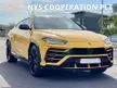 Recon 2020 Lamborghini Urus 4.0 V8 BiTurbo AWD Unregistered Surround View Camera Bang And Olufsen Sound System Soft Close Door Yellow Leather Interior With