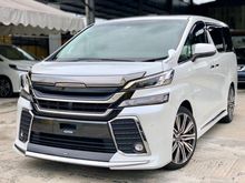 2016 Toyota Vellfire 2.5 ZG Spec Rays 20 Inch Rim SunRoof Full Modellista Body Kit Alpine Display Unregistered 5 Years Warranty