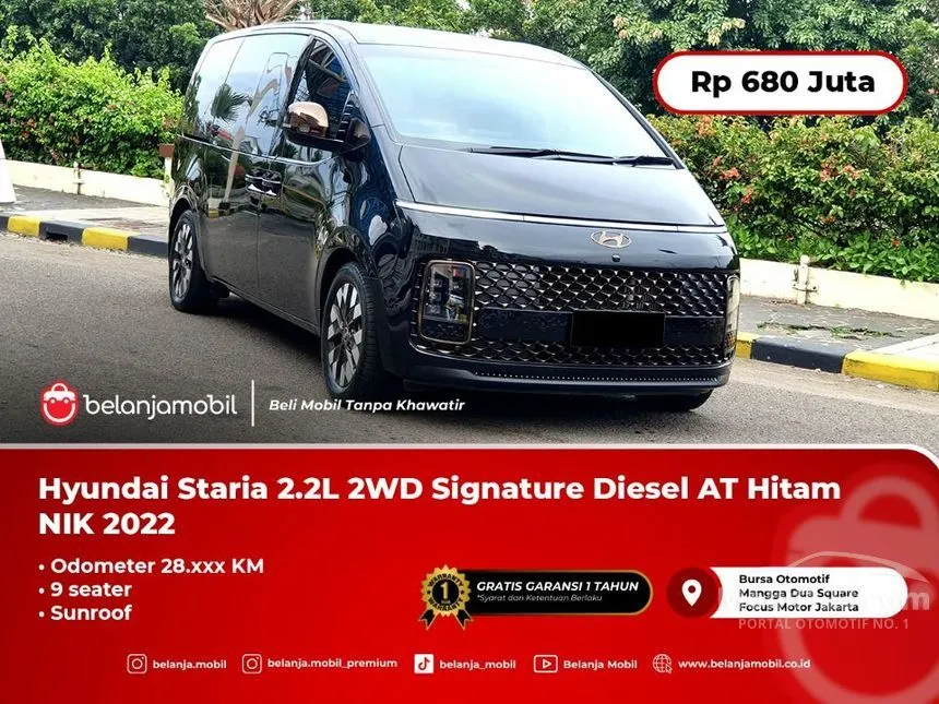 Jual Mobil Hyundai Staria 2022 Signature 9 2.2 di DKI Jakarta Automatic MPV Hitam Rp 680.000.000