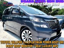 2011 Toyota Vellfire 2.4 Z Platinum POWER BOOT ORI PAINT
