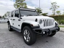 2019 Jeep Wrangler 2.0 Unlimited Sahara SUV Reverse Camera Side Step Push Start Button Brown Leather Seat Alpine Premium Sound One Owner Tip-Top Cond
