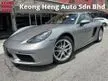Recon 2018 Porsche 718 2.0 Cayman Coupe Japan Spec 1 Year Warranty Grade 4.5A Sport Chorno Back Camera Front Recorder Very Smooth Condition Must View
