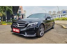 BEST PRICE Mercedes Benz C300 AMG Line 2.0 4-Cylinder Turbo ATPM AT 2018 Black On Black - Very Low KM 5ribuan - LIKE NEW - READY TO USE