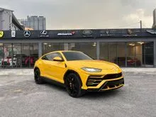 2020 Lamborghini Urus 4.0 4 Seater,Akrapovic Exhaust,Carbon Interior,Rear Entertainment,HUD,B&O Sound System,Yellow,6 Mode,Massage Seat,Vacuum Door
