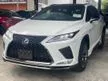 Recon 5A RED INTERIOR PANORAMIC ROOF HEAD UP DISPLAY 360 CAMERA 2022 Lexus RX300 2.0 F Sport SUV FULL SPEC