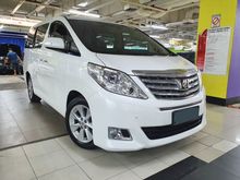 2012 Toyota Alphard 2.4 atpm putih dp ringan