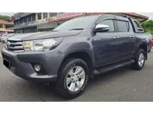 2016 TOYOTA HILUX DOUBLE CAB 2.4 A (G LIMITED) VNT 4WD (AT) (PICK UP TRUCK) - (KEADAAN BAIK) GREY METALLIC (1G3) 6E-AT 129,000KMS