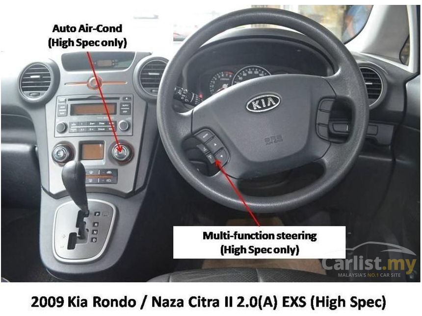 Kia Rondo 2009 2.0 in Kuala Lumpur Automatic Wagon Brown 