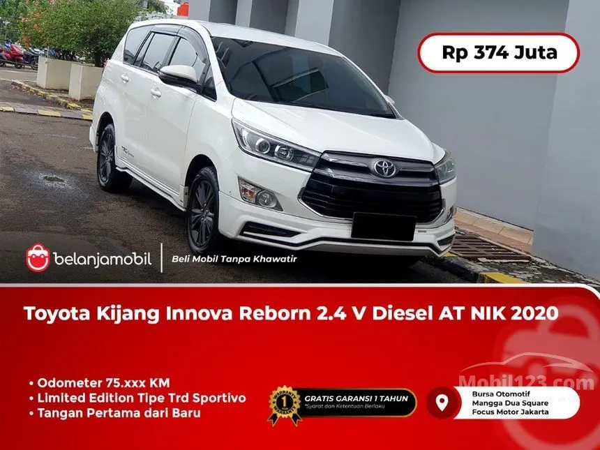 Jual Mobil Toyota Kijang Innova 2020 V TRD Sportivo 2.4 di DKI Jakarta Automatic MPV Putih Rp 374.000.000