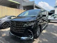 2025 Toyota Alphard 2.5 Z FULLY LOADED SUNROOF 4CAMERA DIM BSM HUD SIDE STEP R/TV MODELISTA BODYKITS & EXHAUST GRADE 5A 6K MILEAGE ONLY JAPAN EDITION