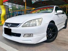 ACTUAL 2003/04 Honda ACCORD 3.0 V6 Sunroof, Pearl White, Mugen Bodykit, Full Spec, Free Warranty, RAYA PROMOSI